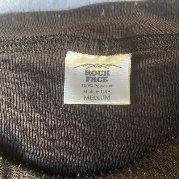 Rock Face Men’s Long Sleeve T-shirt size M, Solid Brown - Picture 5 of 6